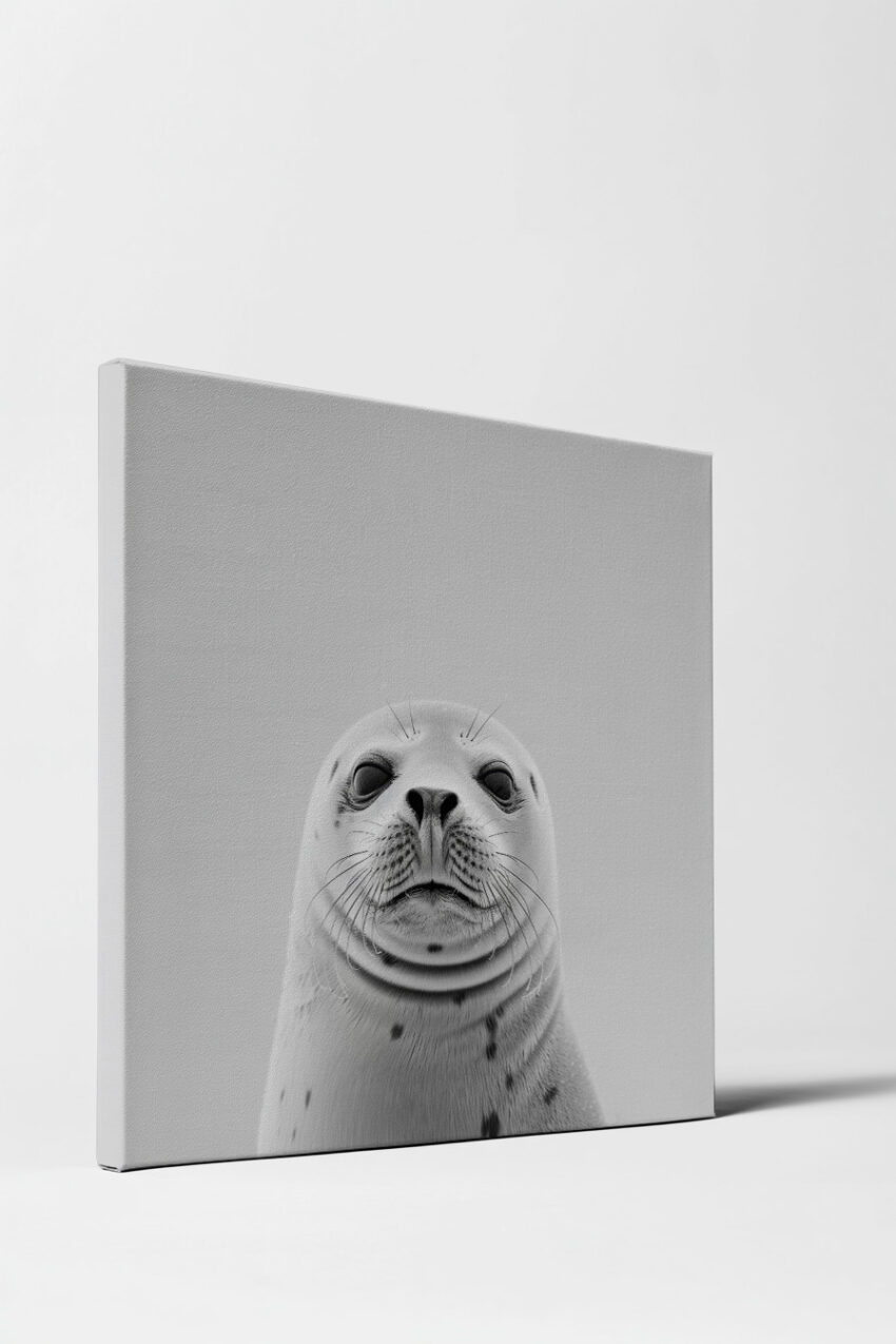 Fotografie Poster Seehund Detail schwarz-weiß klar