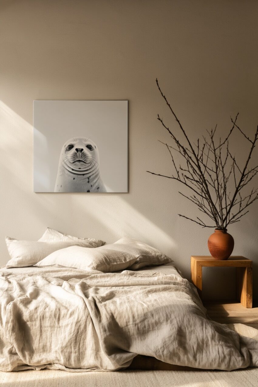 Fotografie Poster Seehund Detail schwarz-weiß klar