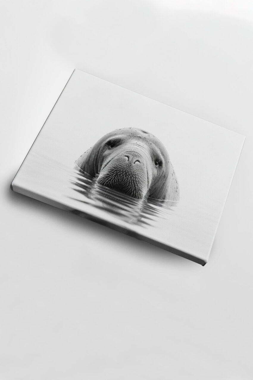 Fotografie Poster Seeelefant Kopf schwarz-weiß Nahaufnahme