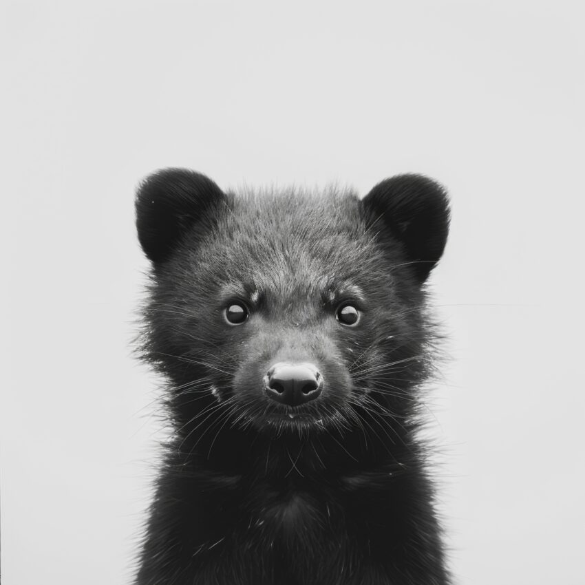 Fotografie Poster Tatzelwurm schwarz-weiß Nahaufnahme Porträt