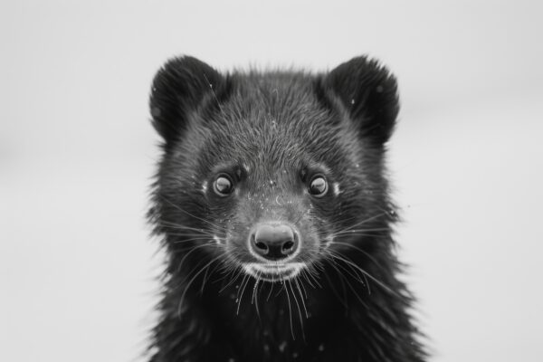 Marderhund Blick Nah Leinwandbild