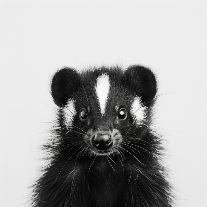 Fotografie Poster Dachs Kopf schwarz-weiß