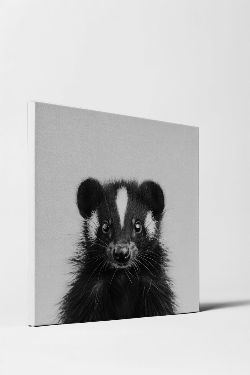 Fotografie Poster Dachs Kopf schwarz-weiß