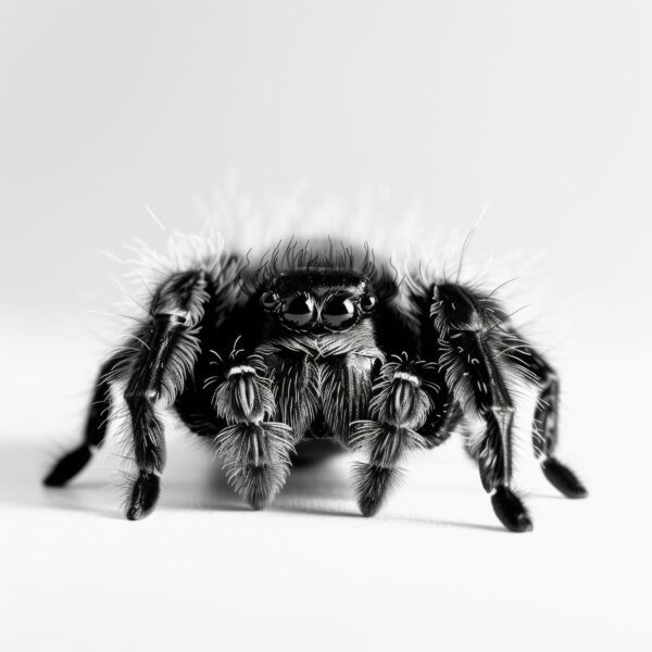 Springspinne Haare Gerahmt