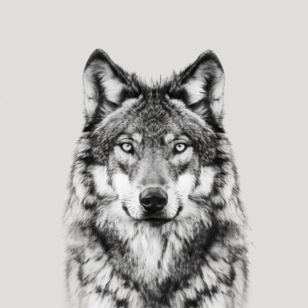 Wolf Blick Frontal Poster