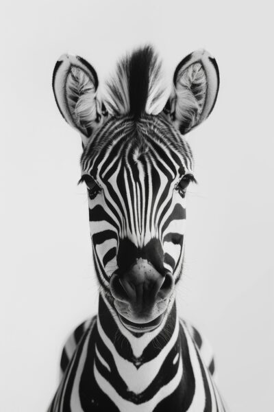 Zebra Frontal Poster