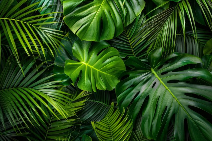 Fotografie Poster Monstera Blätter grün tropisch