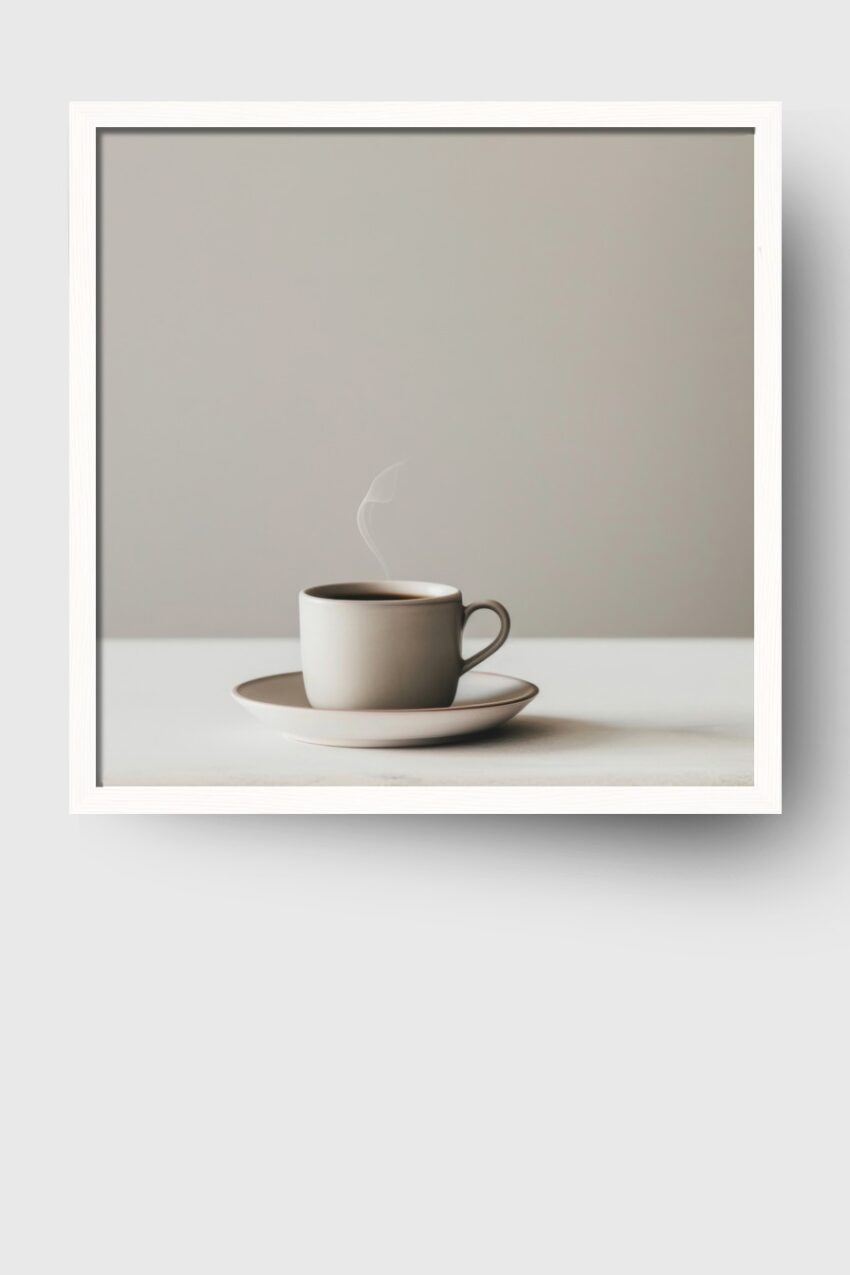 Fotografie Poster Tasse Kaffee minimalistisch neutral