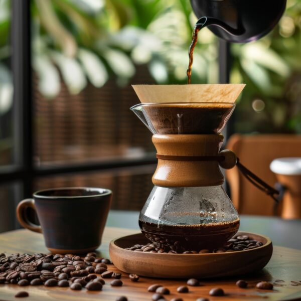 Kaffeekanne mit Filter Poster