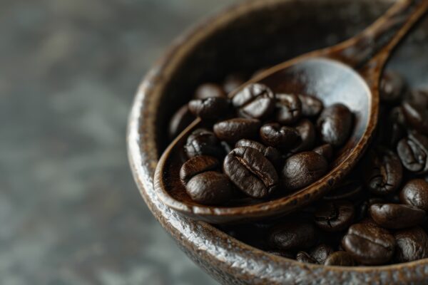 Kaffeebohnen Detail Gerahmt