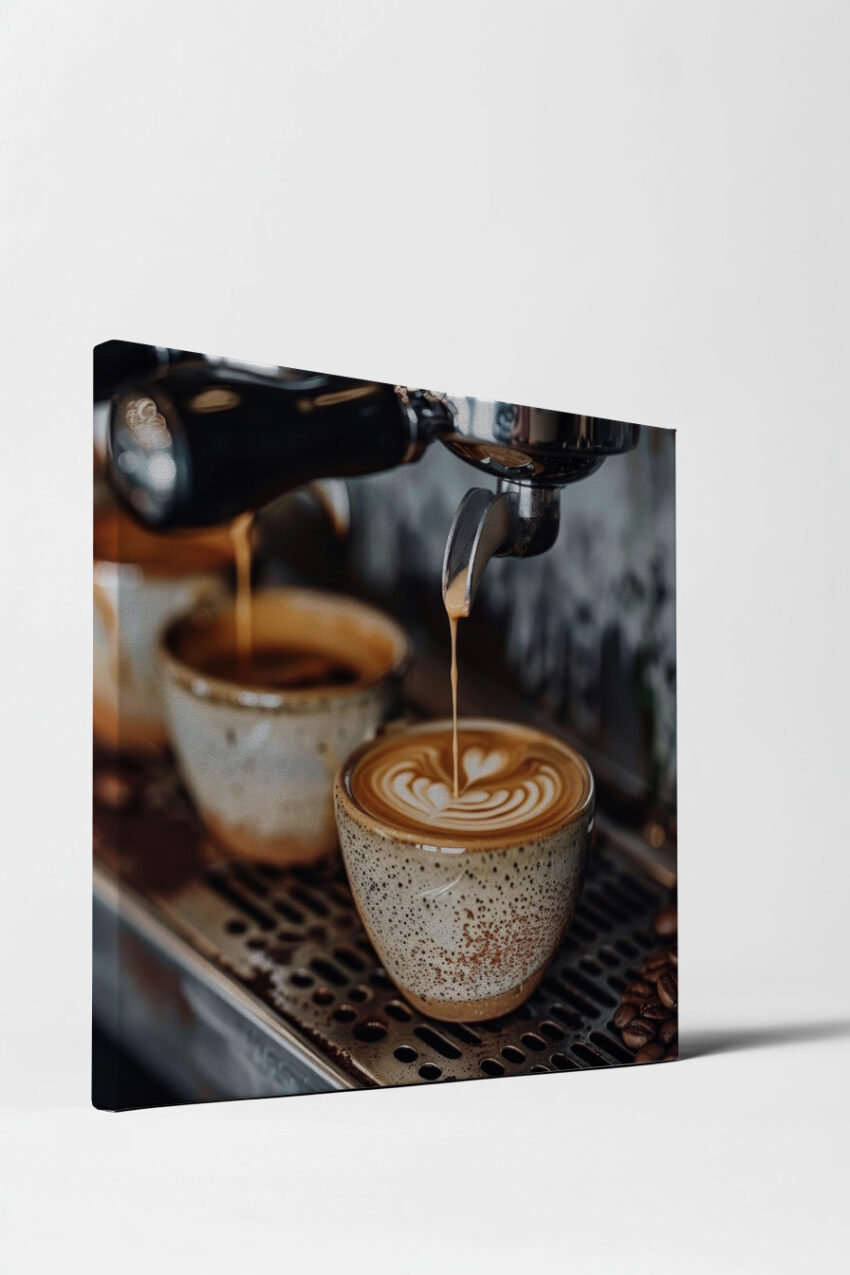 Fotografie Poster Latte Art Herz Braun Creme