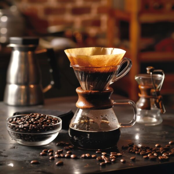 Filterkaffee Glas Leinwandbild