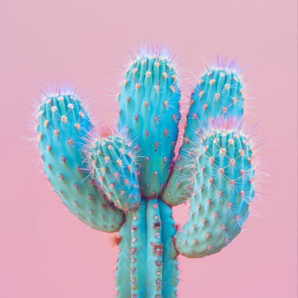 Kaktus vor Rosa Leinwandbild