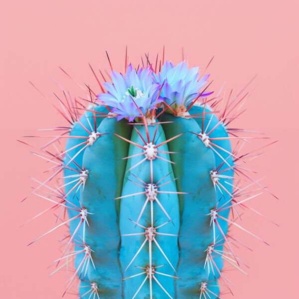 Kaktus Blau Blüte Poster