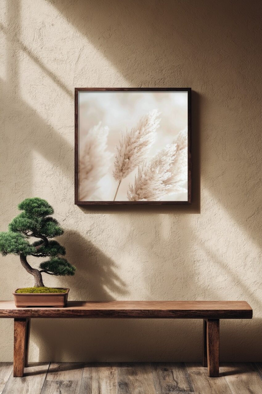 Fotografie Poster Pampasgras zart beige