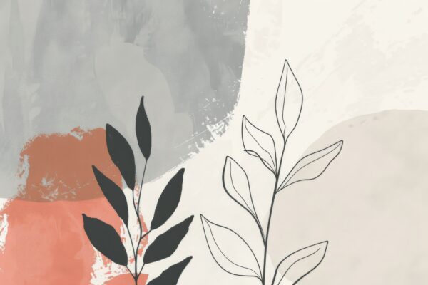 Zweig Schwarz-weiß Gerahmt