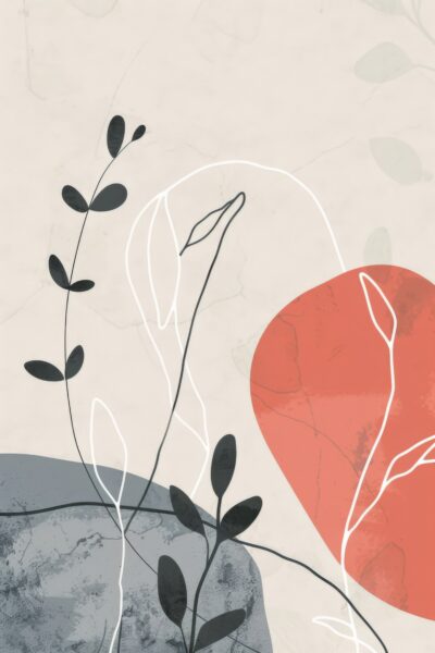 Minimalistische Pflanzen Poster