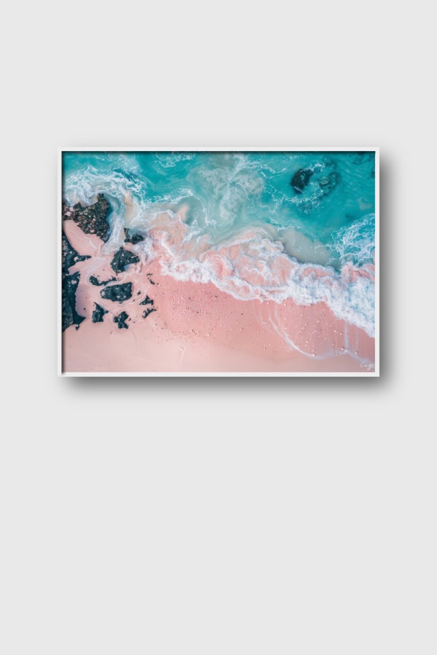 Fotografie Poster Strand Rosa Sand Wellen