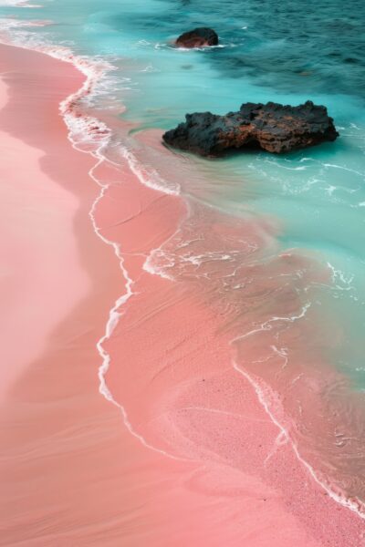 Strand Felsen Leinwandbild