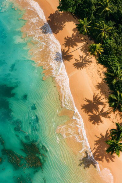 Strandpalmen Küste Gerahmt