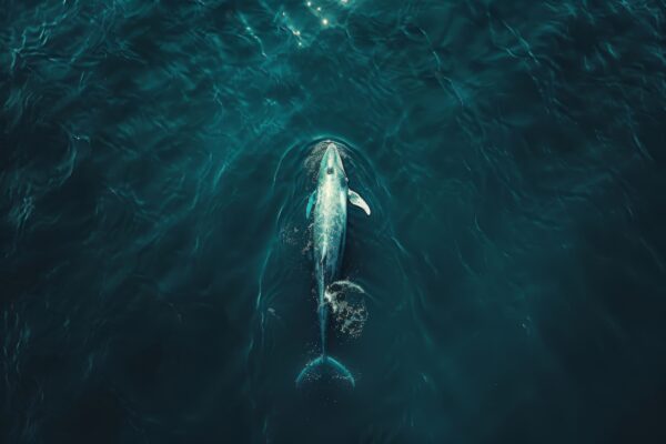 Wal im Meer Leinwandbild