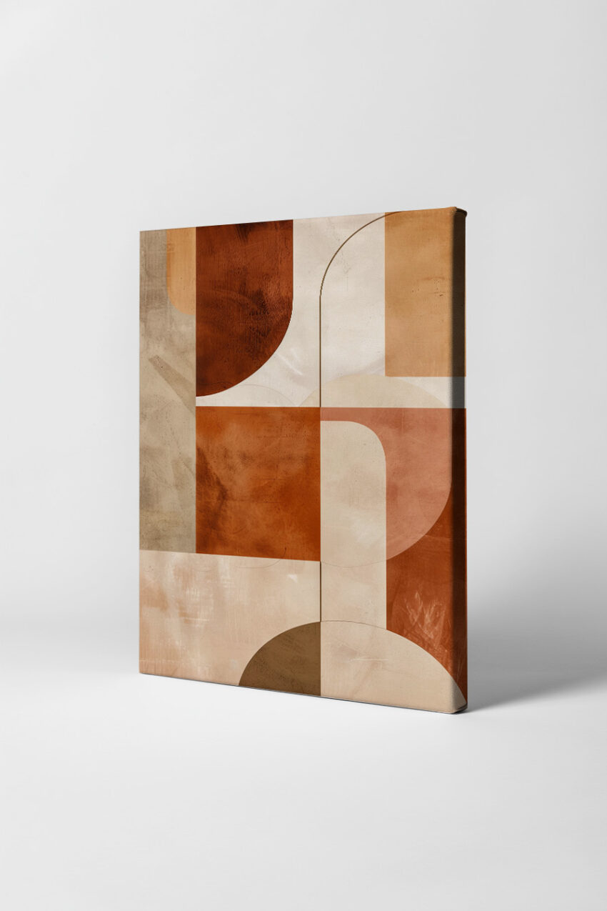 Grafikdesign Poster Abstrakte Formen Erdtöne minimalistisch