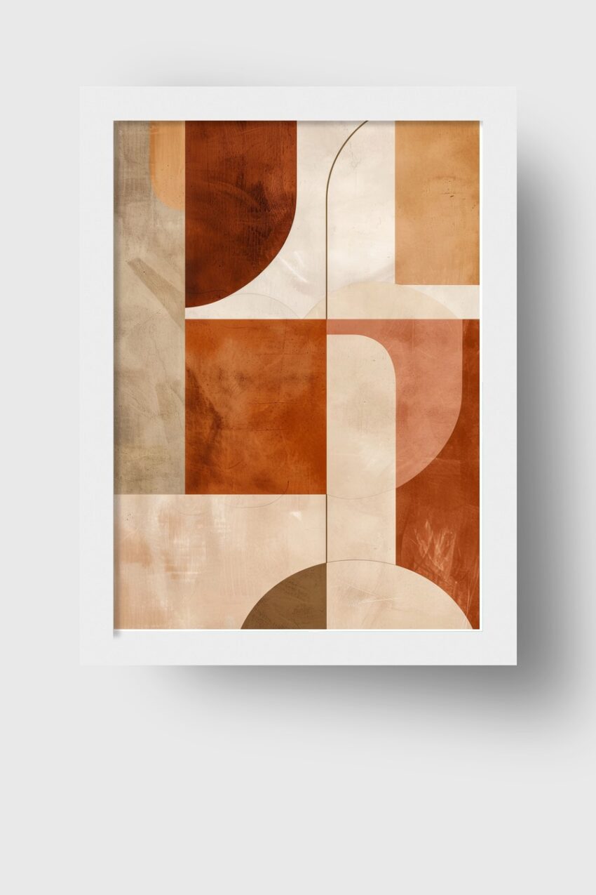 Grafikdesign Poster Abstrakte Formen Erdtöne minimalistisch