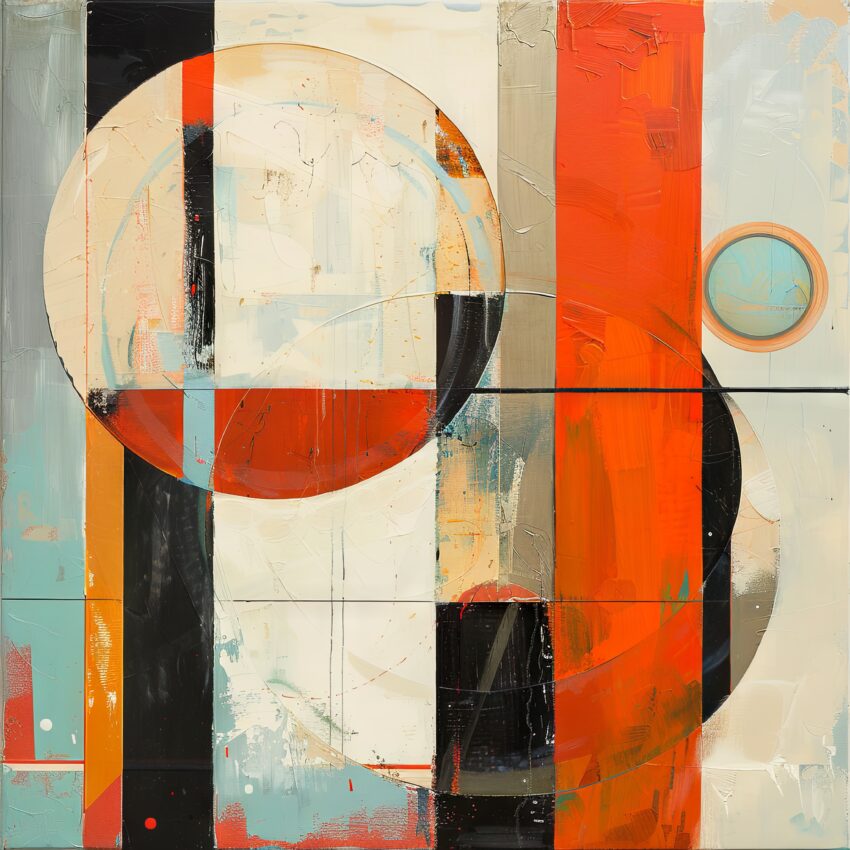 Abstrakt Poster Kreise Orange Geometrisch Struktur