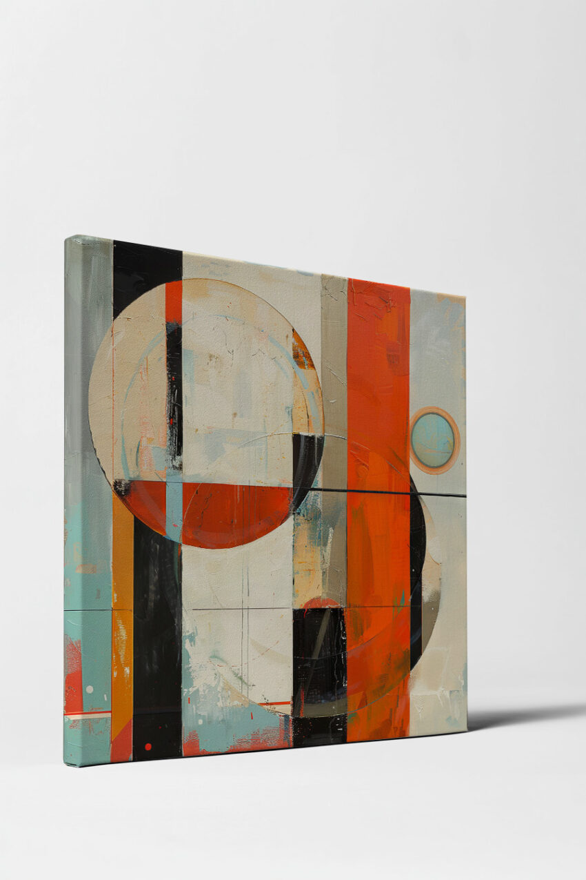 Abstrakt Poster Kreise Orange Geometrisch Struktur