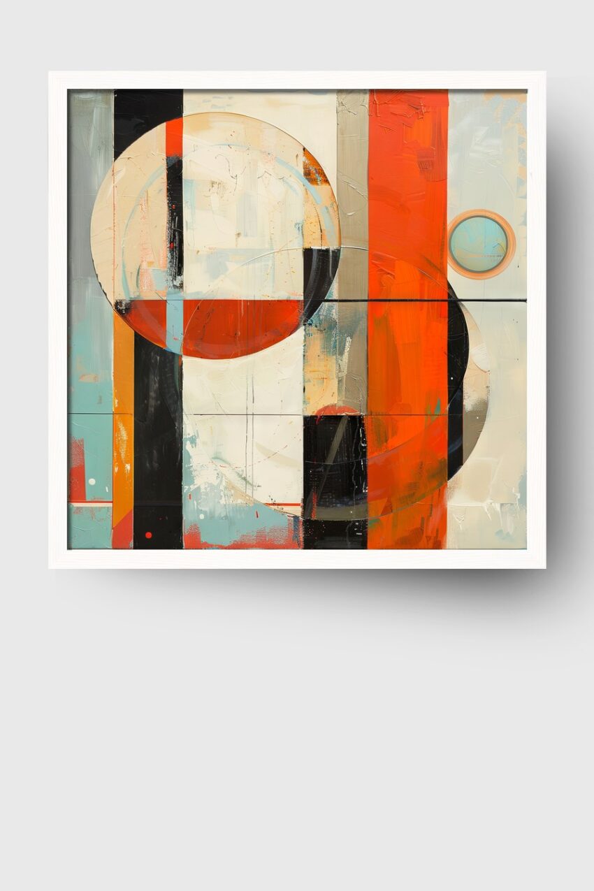 Abstrakt Poster Kreise Orange Geometrisch Struktur