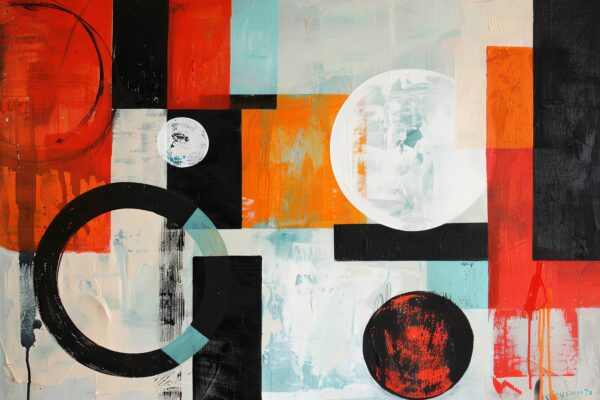 Farben und Kreise Leinwandbild