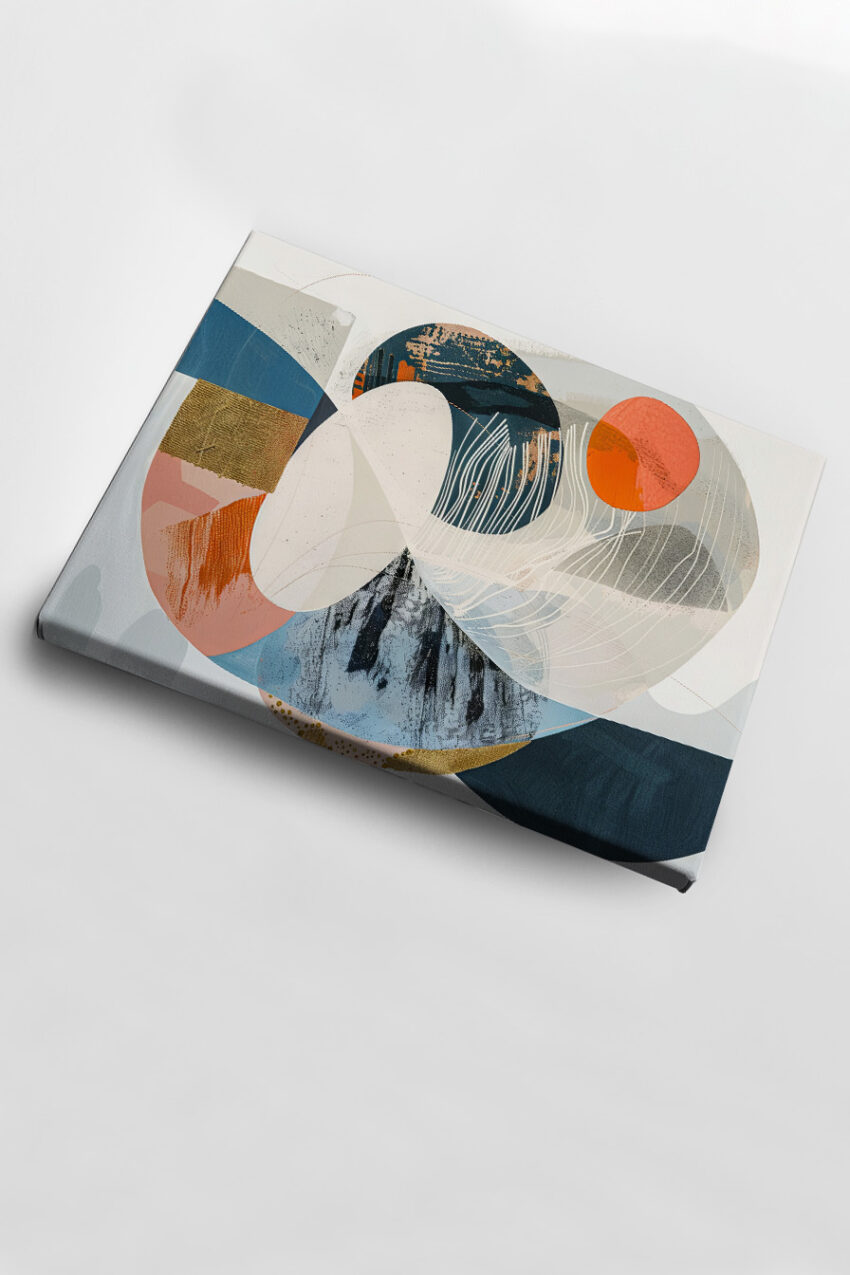 Grafikdesign Poster abstraktion farbig rot blau beige