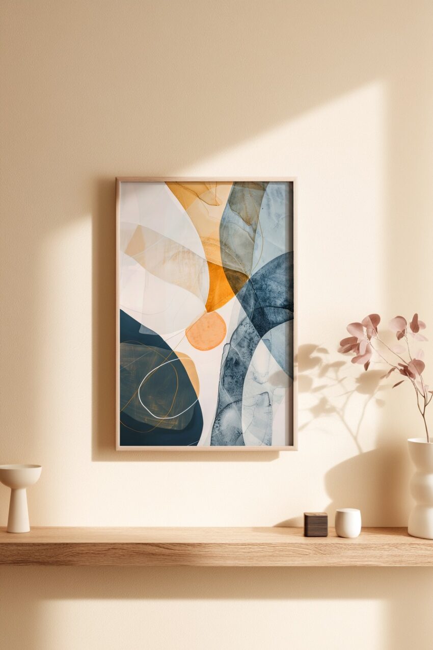 Fotografie Poster Abstrakt Formen transparent orange blau