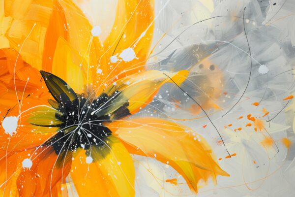 Blume Farbspritzer Poster