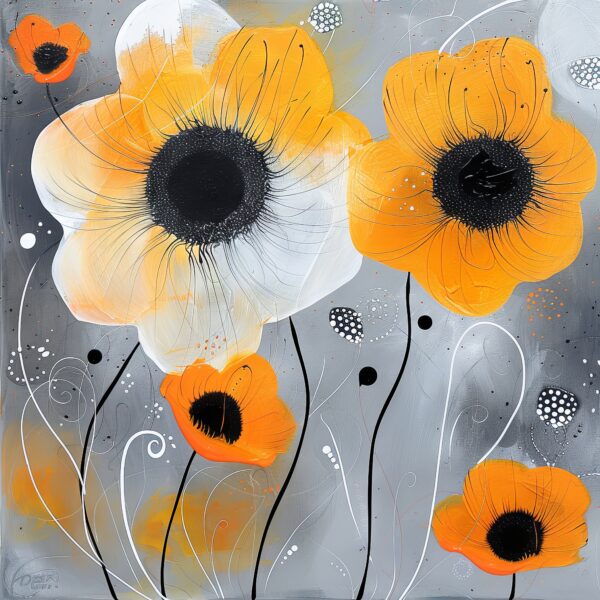 Mohnblumen Orange Poster