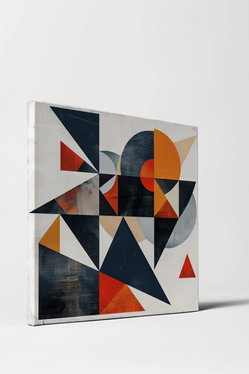 Grafik Poster Geometrische Formen rot schwarz abstrakt