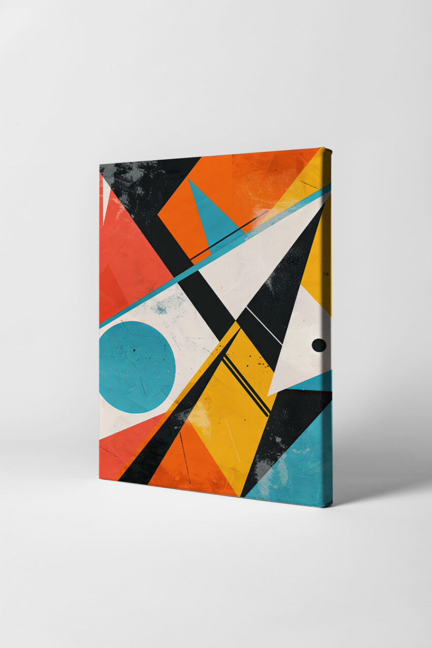 Digitale Kunst Poster Abstrakte Geometrie kräftig bunt