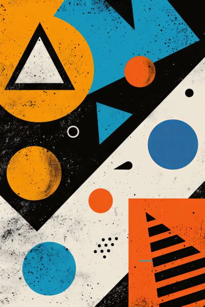 Geometrie und Farben Gerahmt