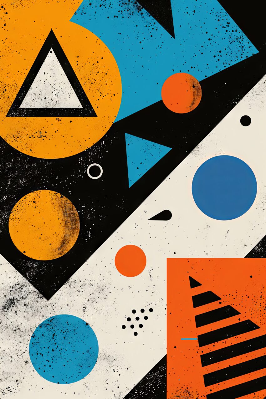 Grafikdesign Poster Geometrie bunt kontrastreich