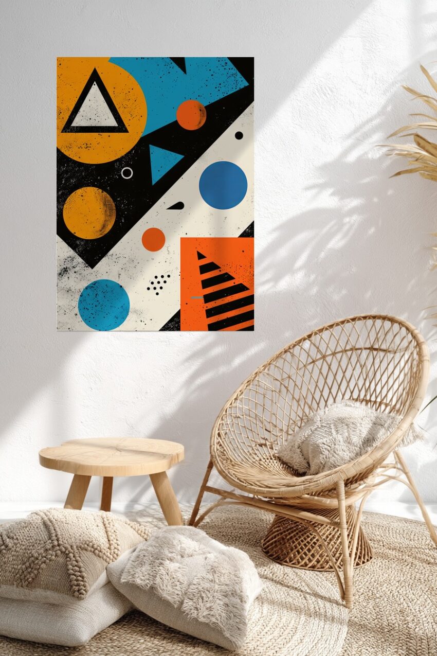 Grafikdesign Poster Geometrie bunt kontrastreich