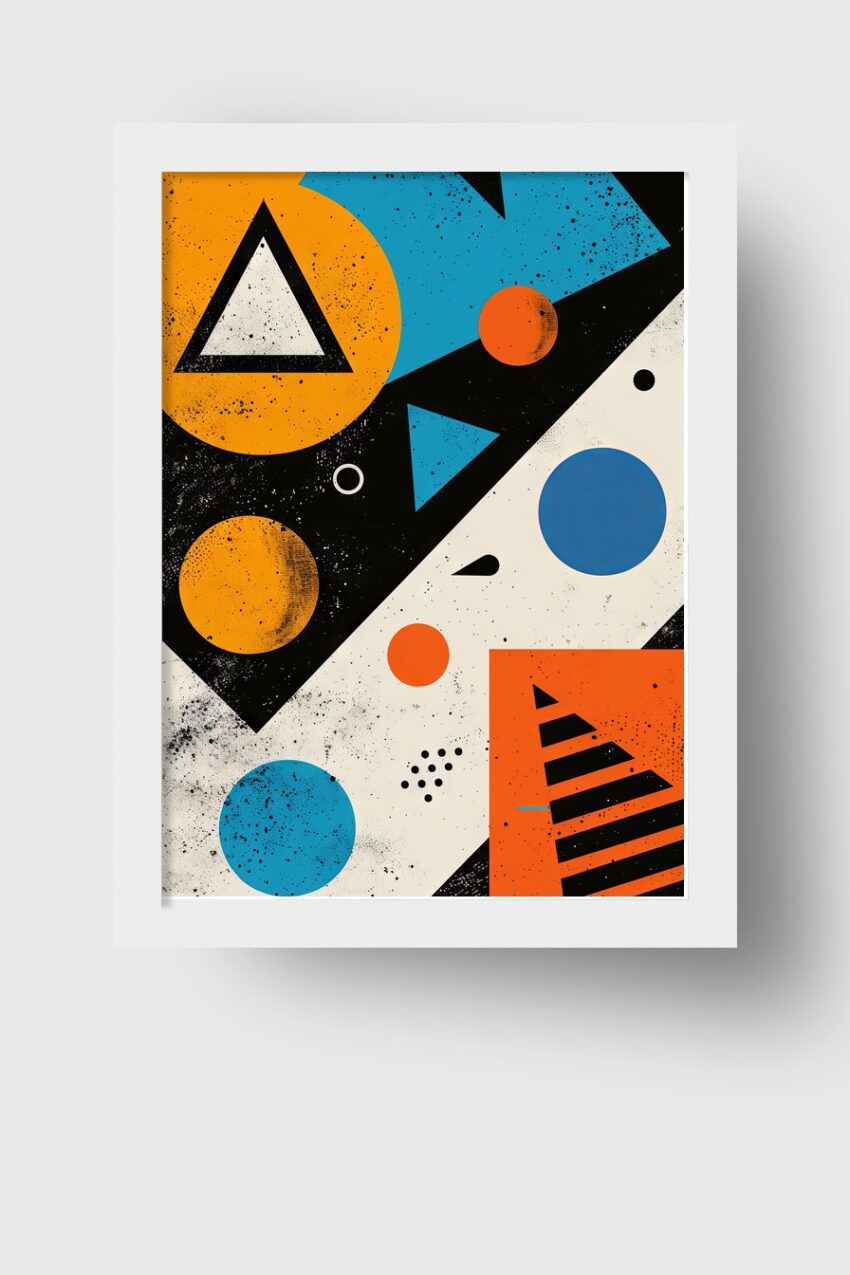 Grafikdesign Poster Geometrie bunt kontrastreich