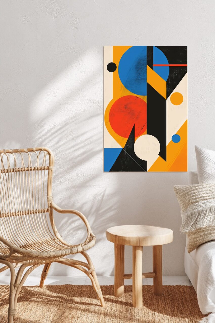 Grafikdesign Poster abstrakte Komposition bunt geometrisch