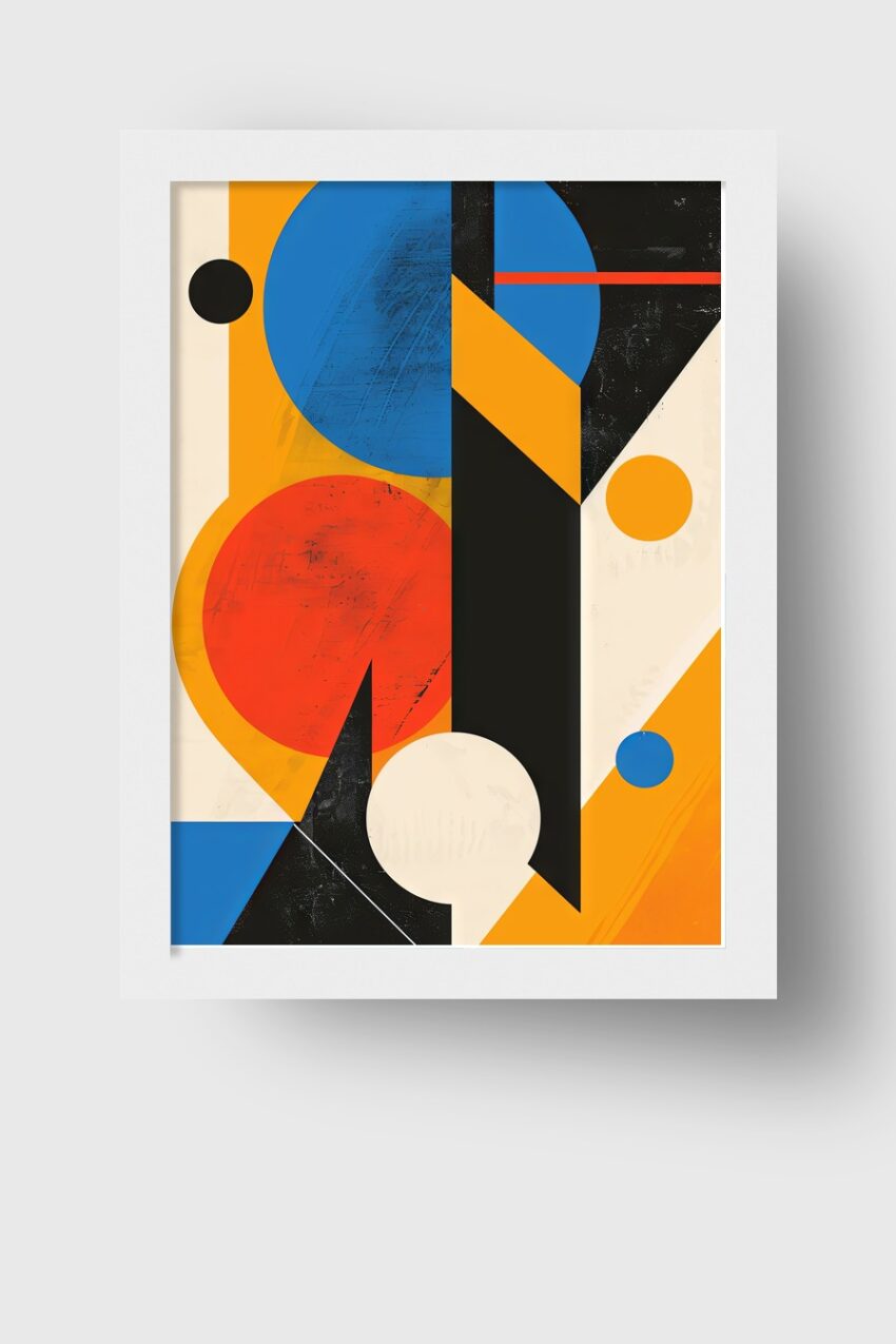 Grafikdesign Poster abstrakte Komposition bunt geometrisch