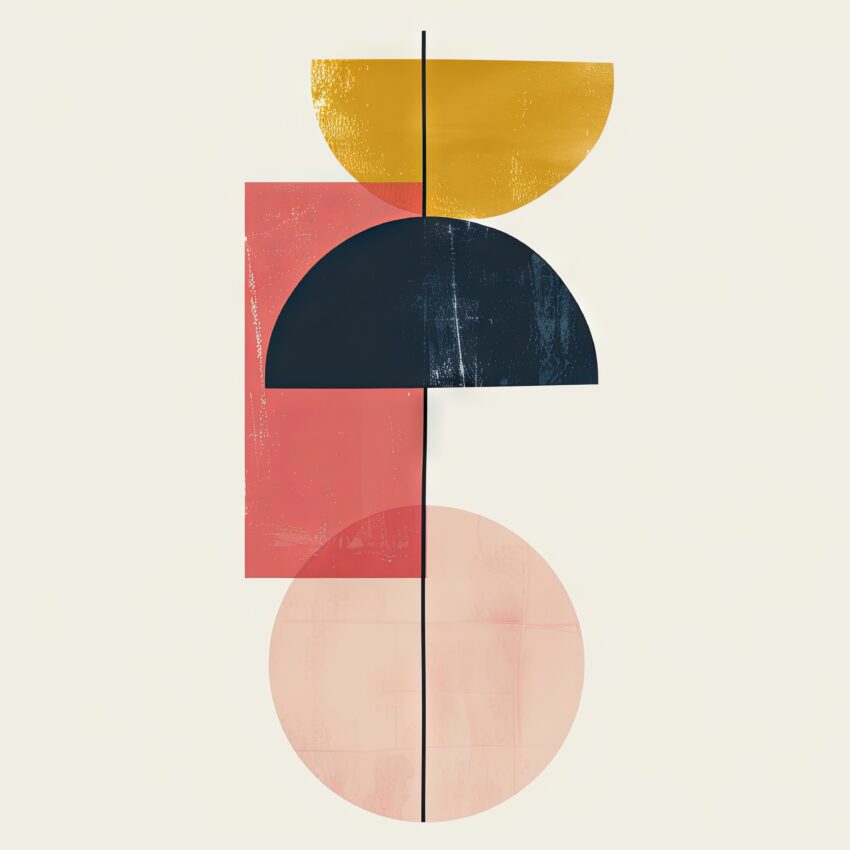 Grafikdesign Poster geometrisches arrangement abstrakt farbig