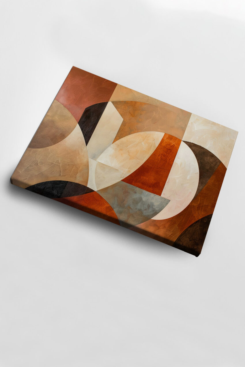 Malerei Poster abstrakte Bögen beige orange braun