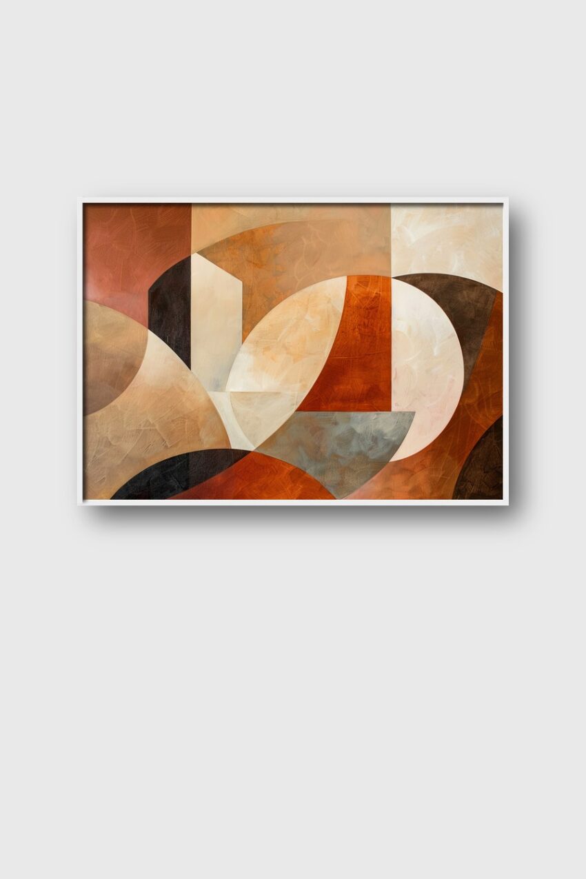 Malerei Poster abstrakte Bögen beige orange braun