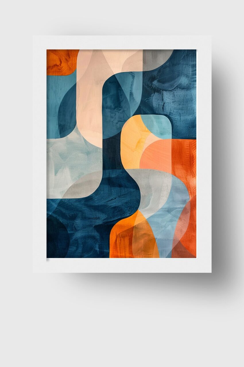 Digital Poster Abstraktion bunt organisch weich
