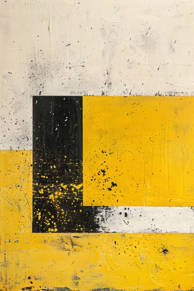 Farbfelder Gelb Schwarz Poster