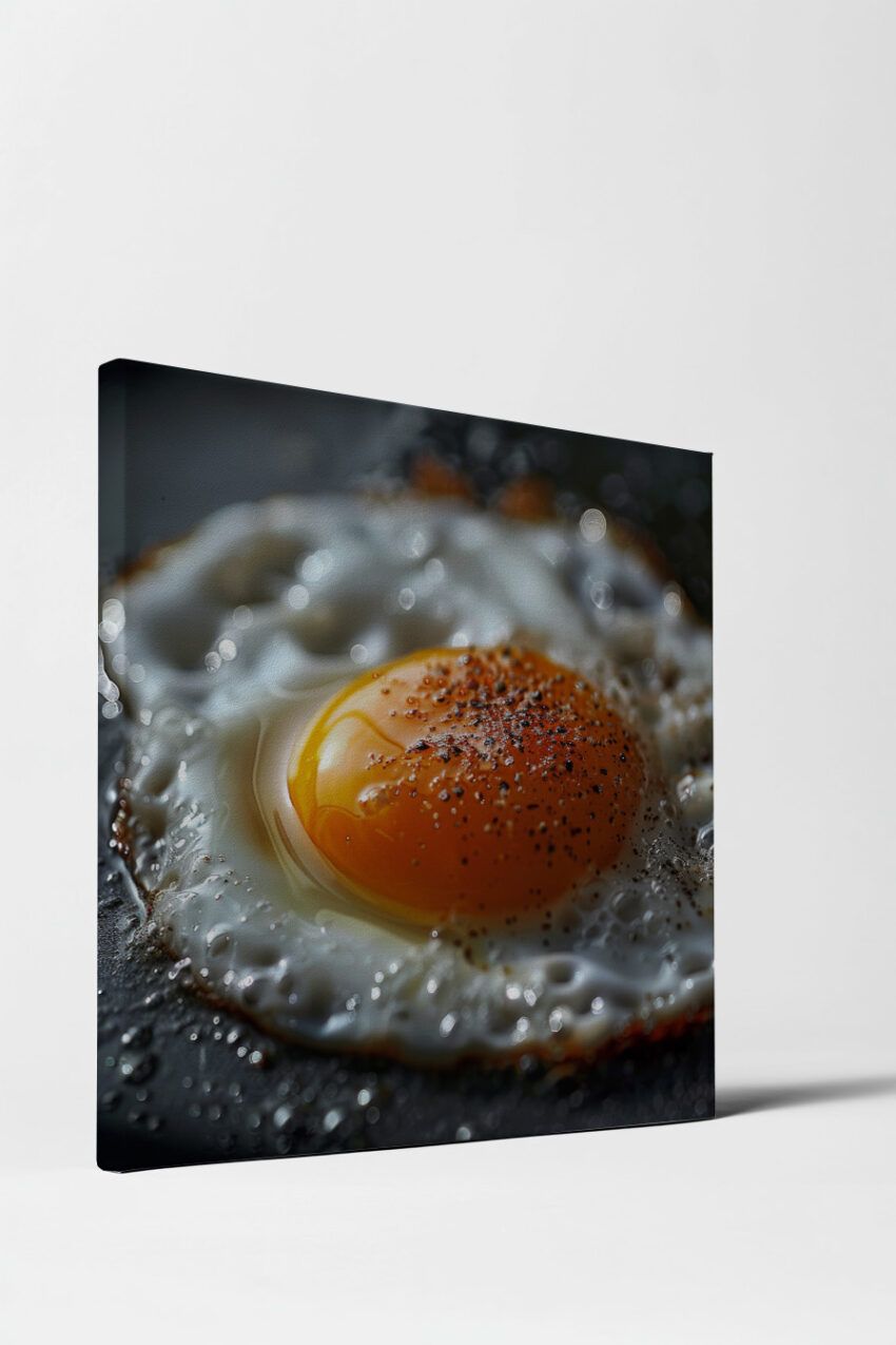 Fotografie Poster Spiegelei Detail orange weiß