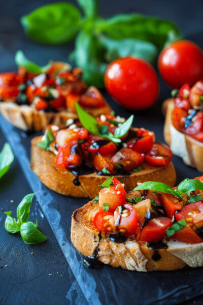 Bruschetta mit Tomaten Leinwandbild